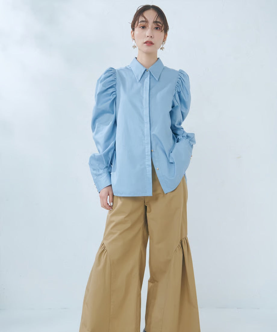 【jesh】Gather Blouse / Blue