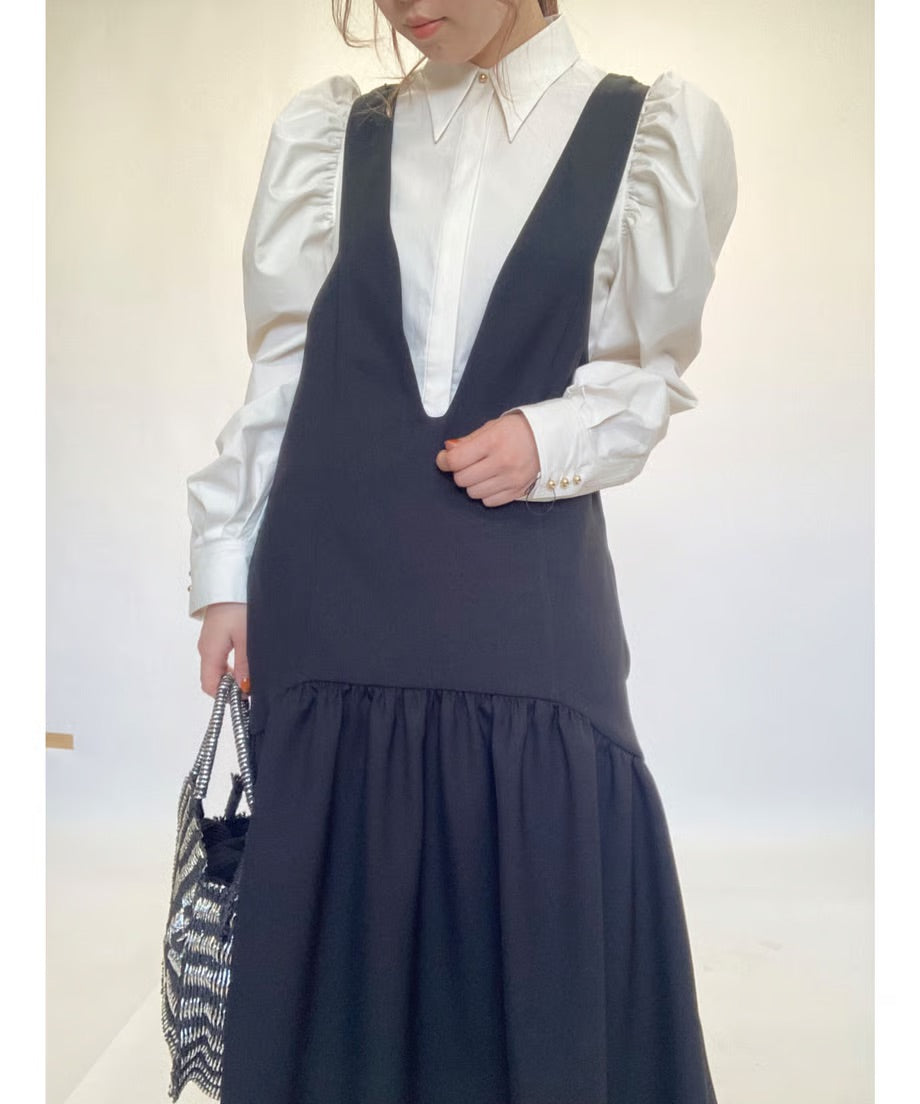 【jesh】Gather Blouse / White