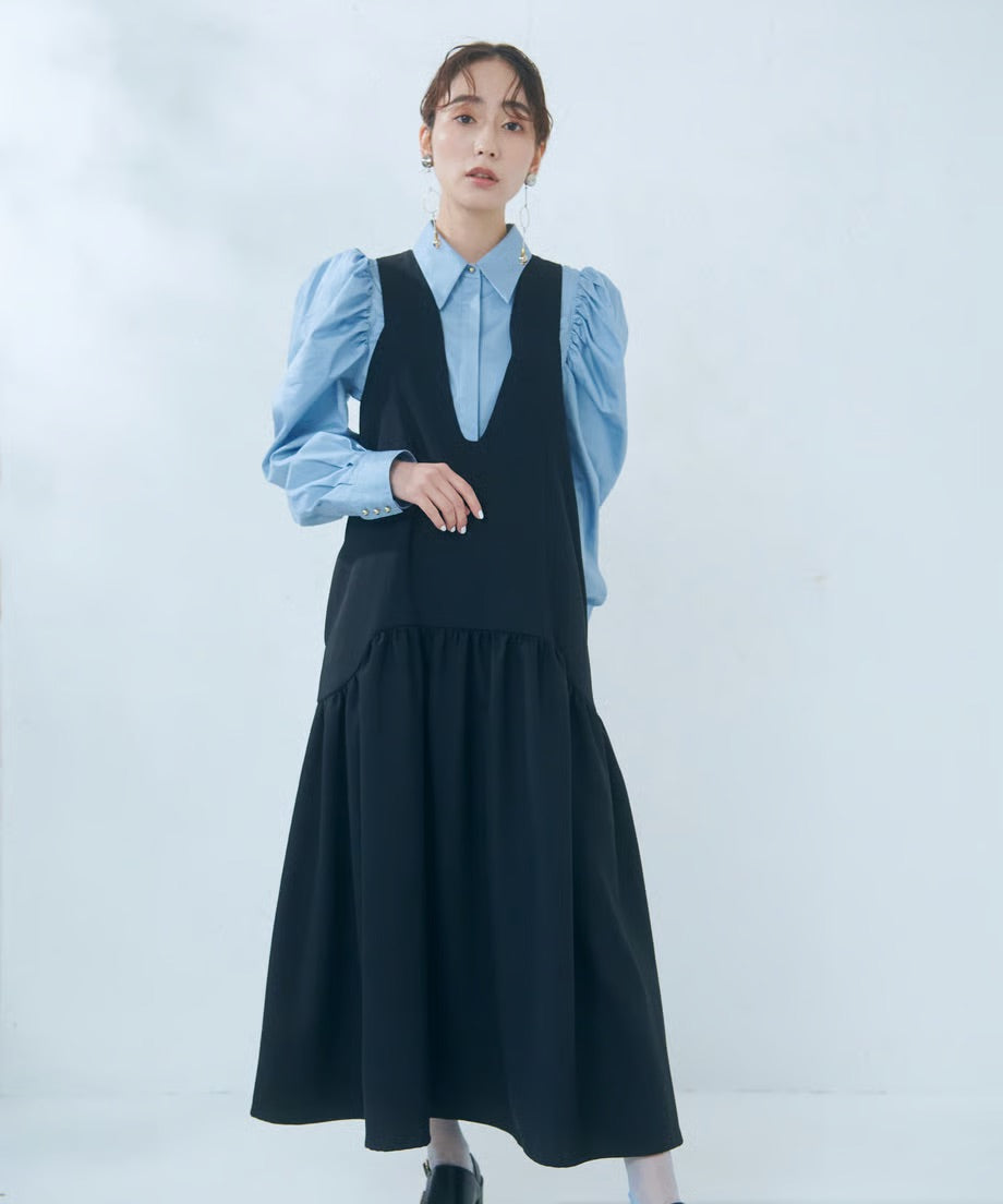 【jesh】Gather Blouse / Blue