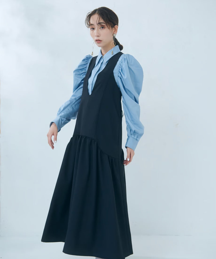 【jesh】Gather Blouse / Blue