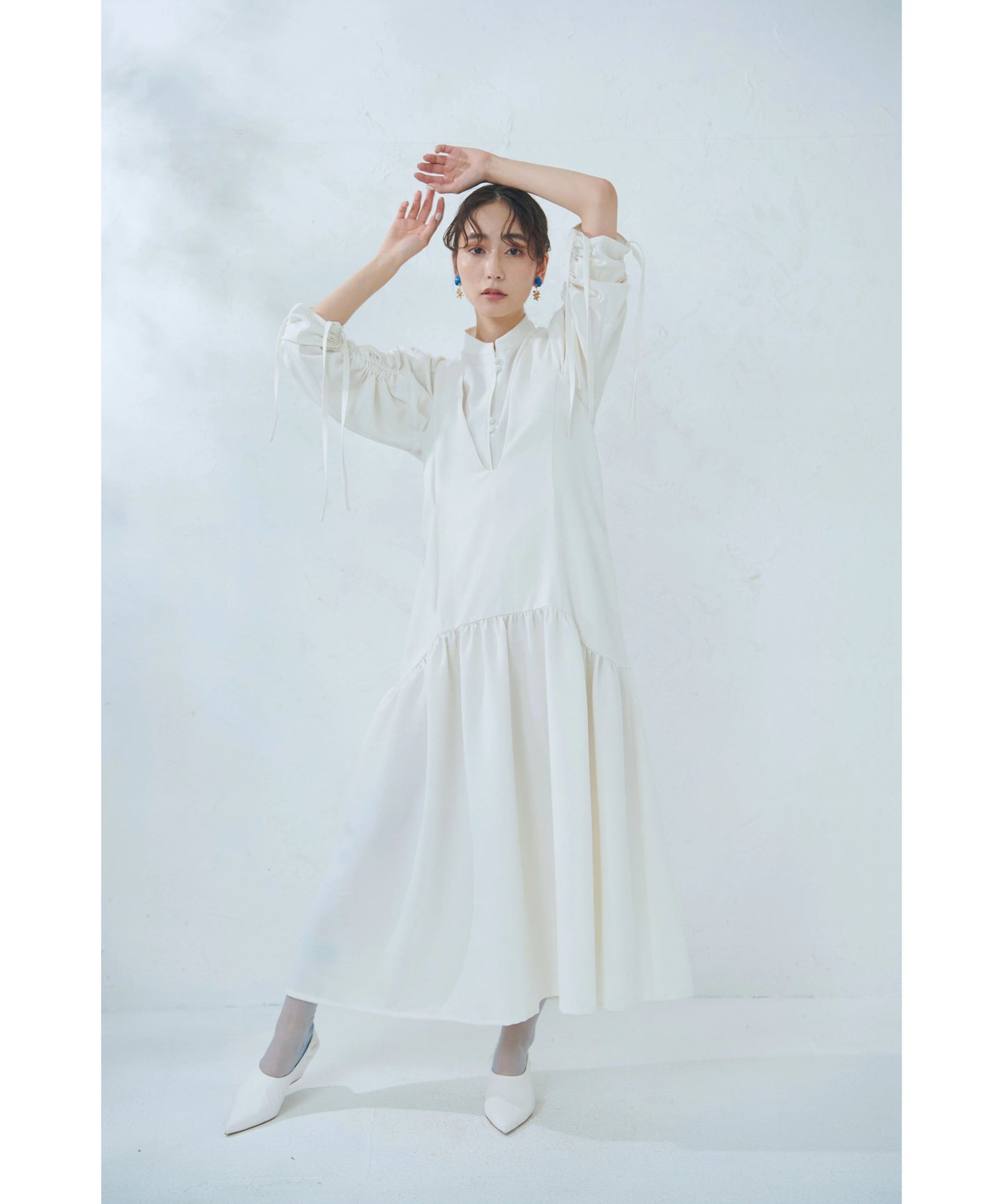 【jesh】Gather Camisole Dress / Ecru