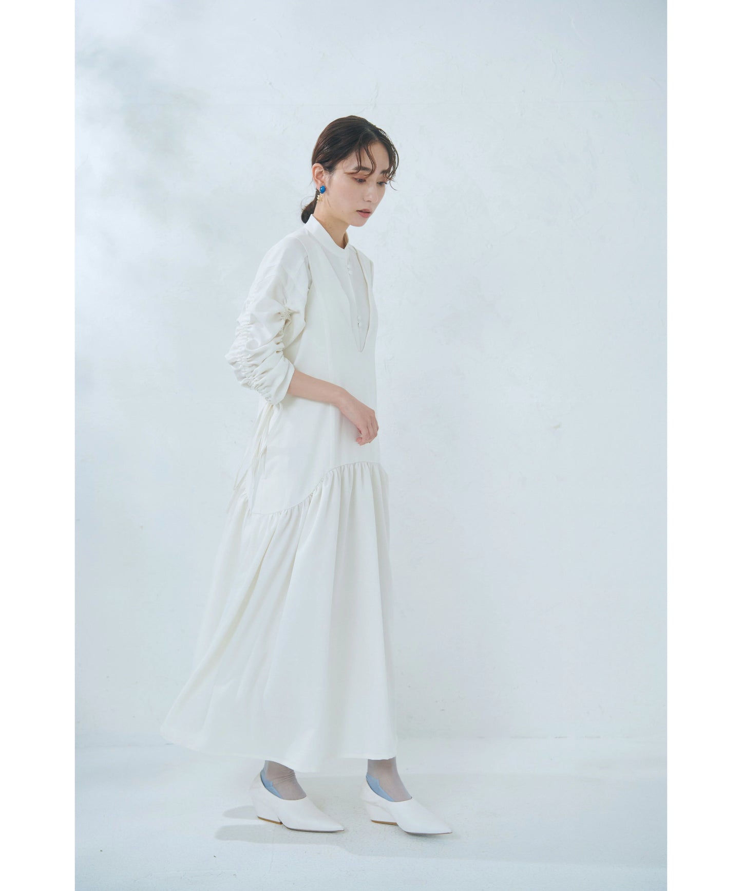 【jesh】Gather Camisole Dress / Ecru