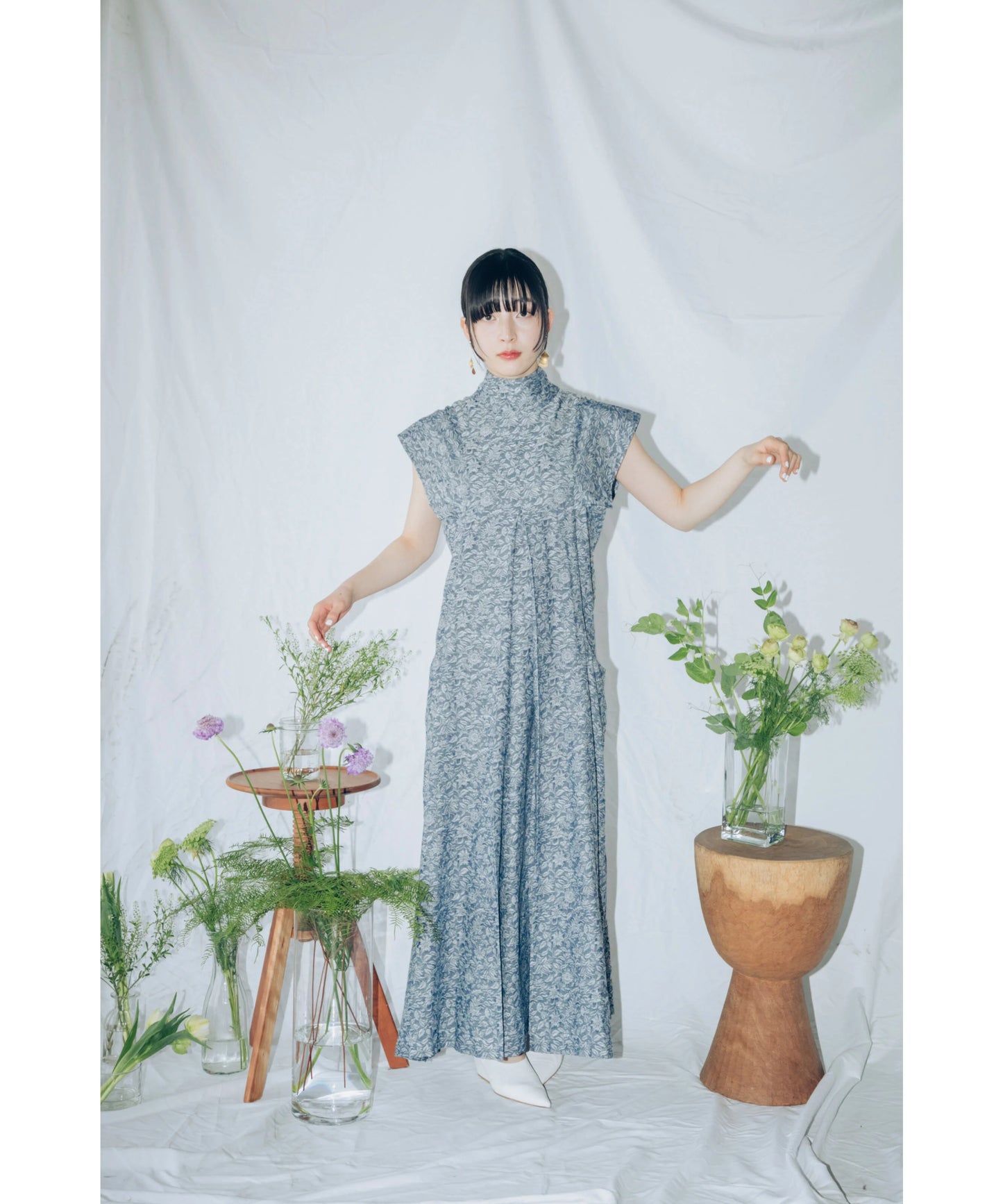 【jesh】Tuck Dress / Navy