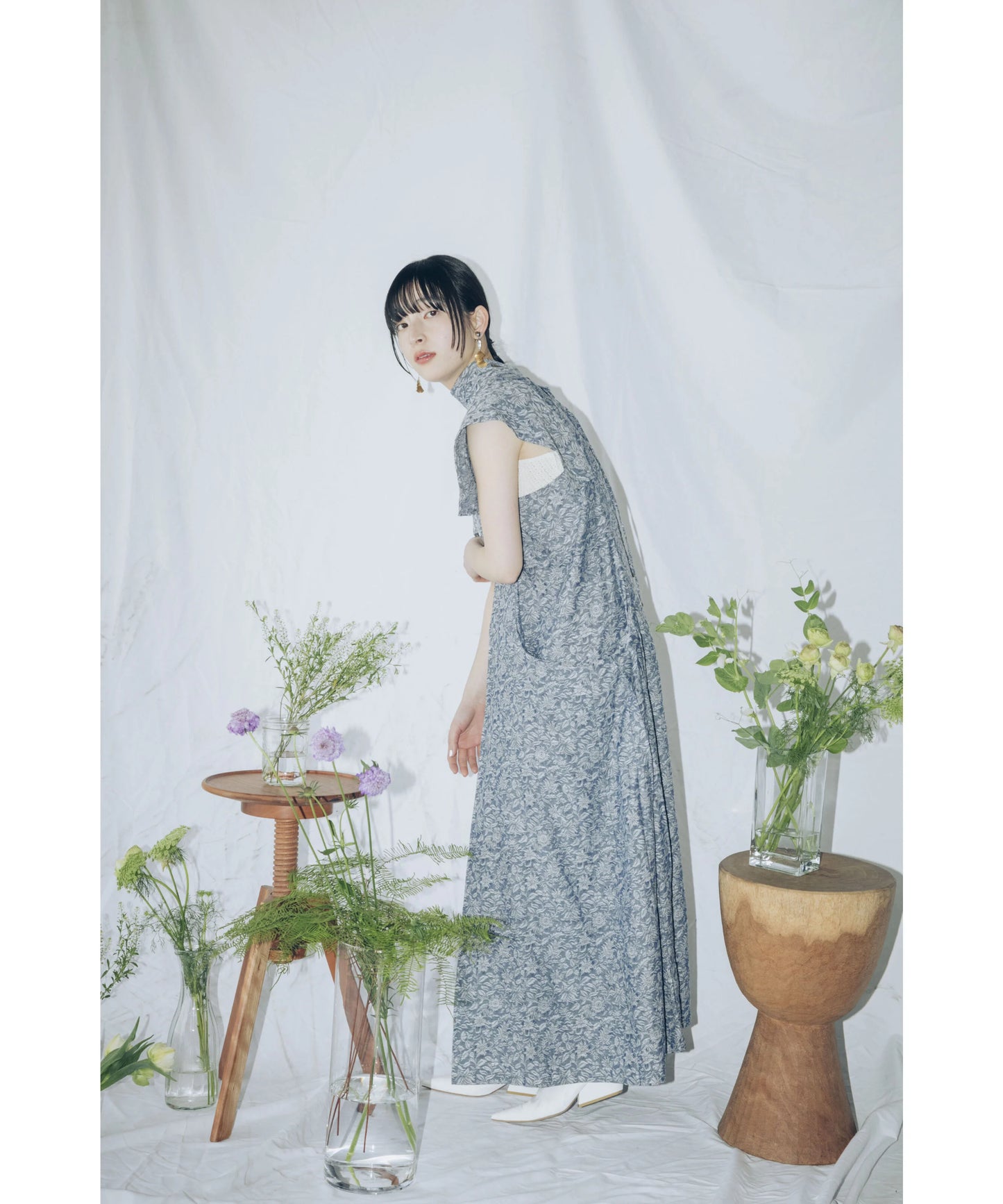 【jesh】Tuck Dress / Navy