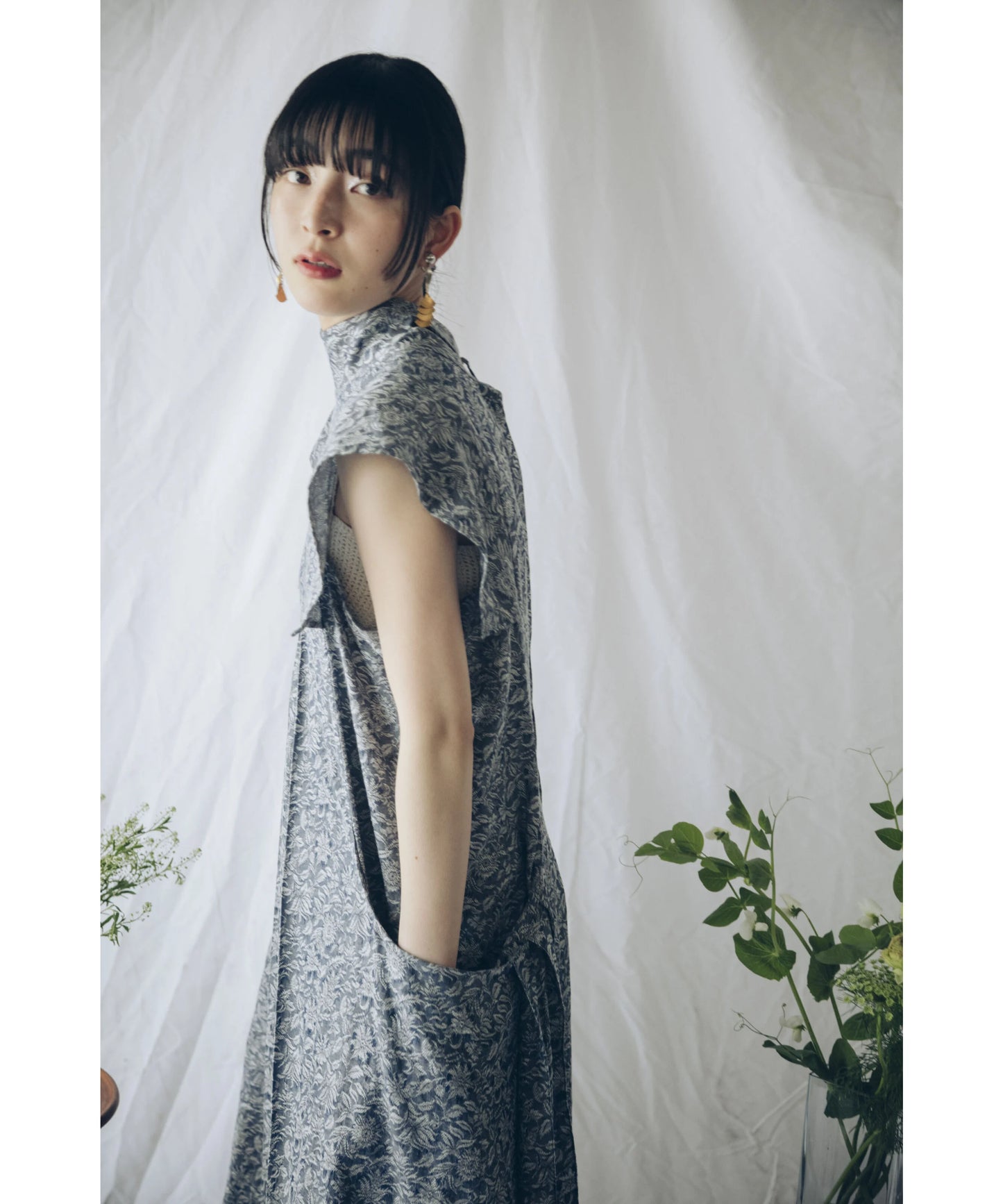 【jesh】Tuck Dress / Navy