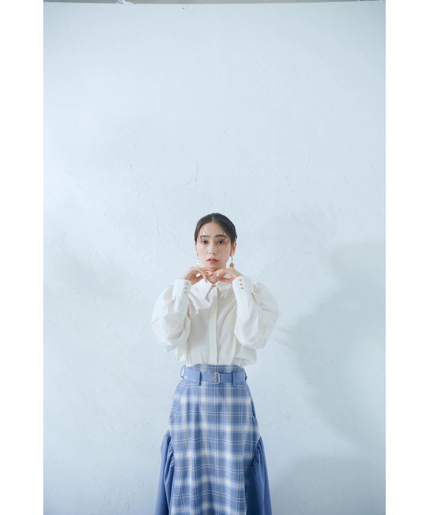 【jesh】Gather Blouse / White