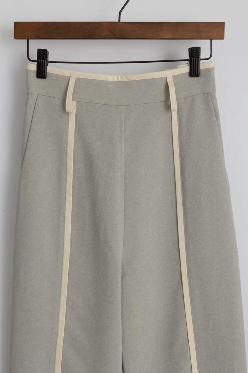 【jesh】Piping pants / Gray