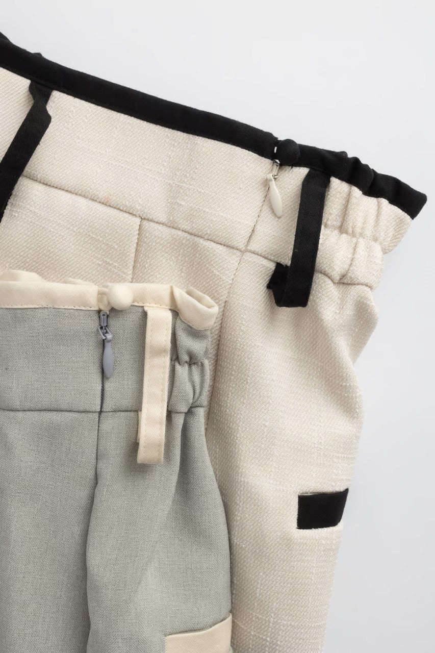 【jesh】Piping pants / Ecru