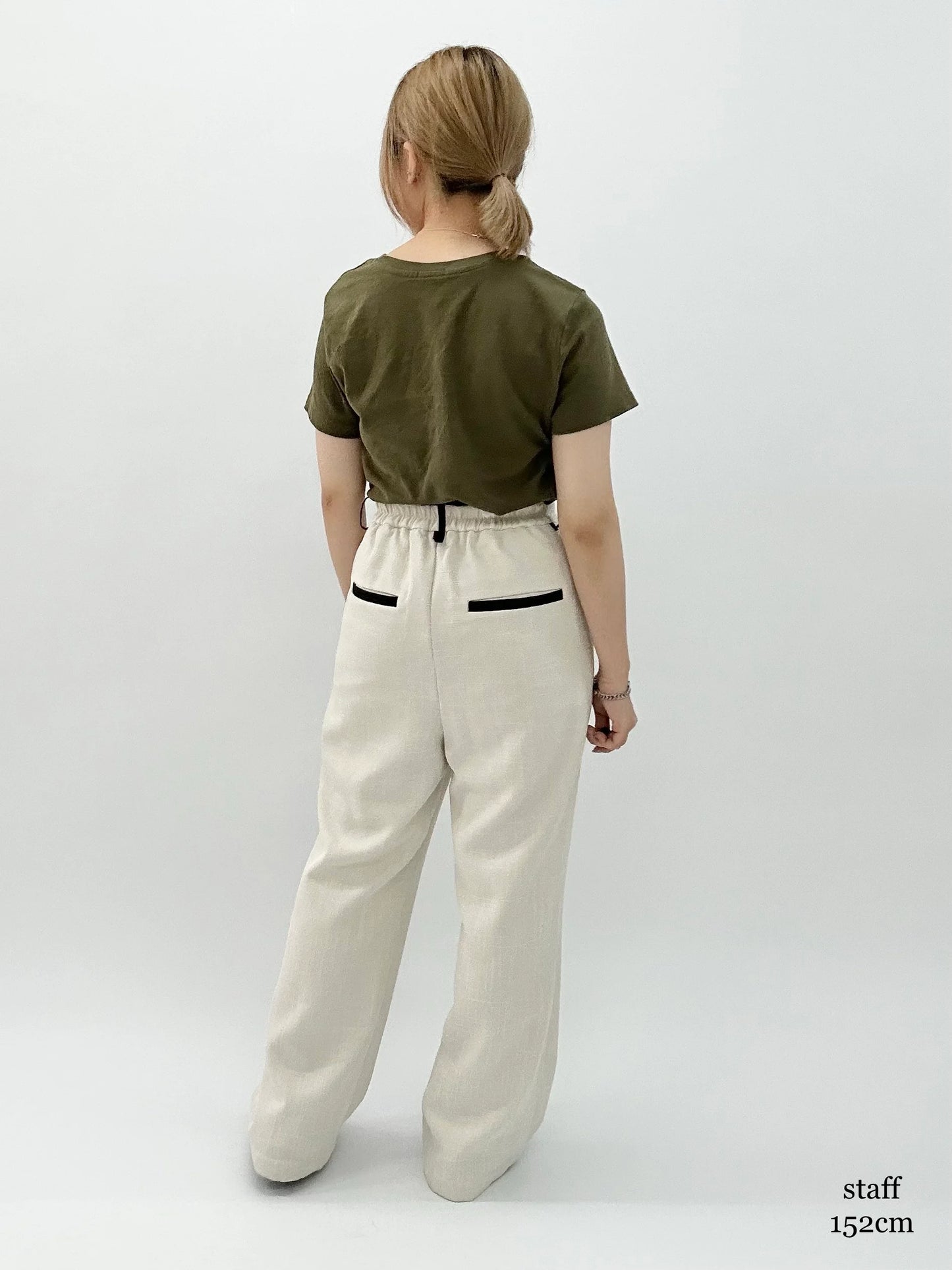 【jesh】Piping pants / Ecru